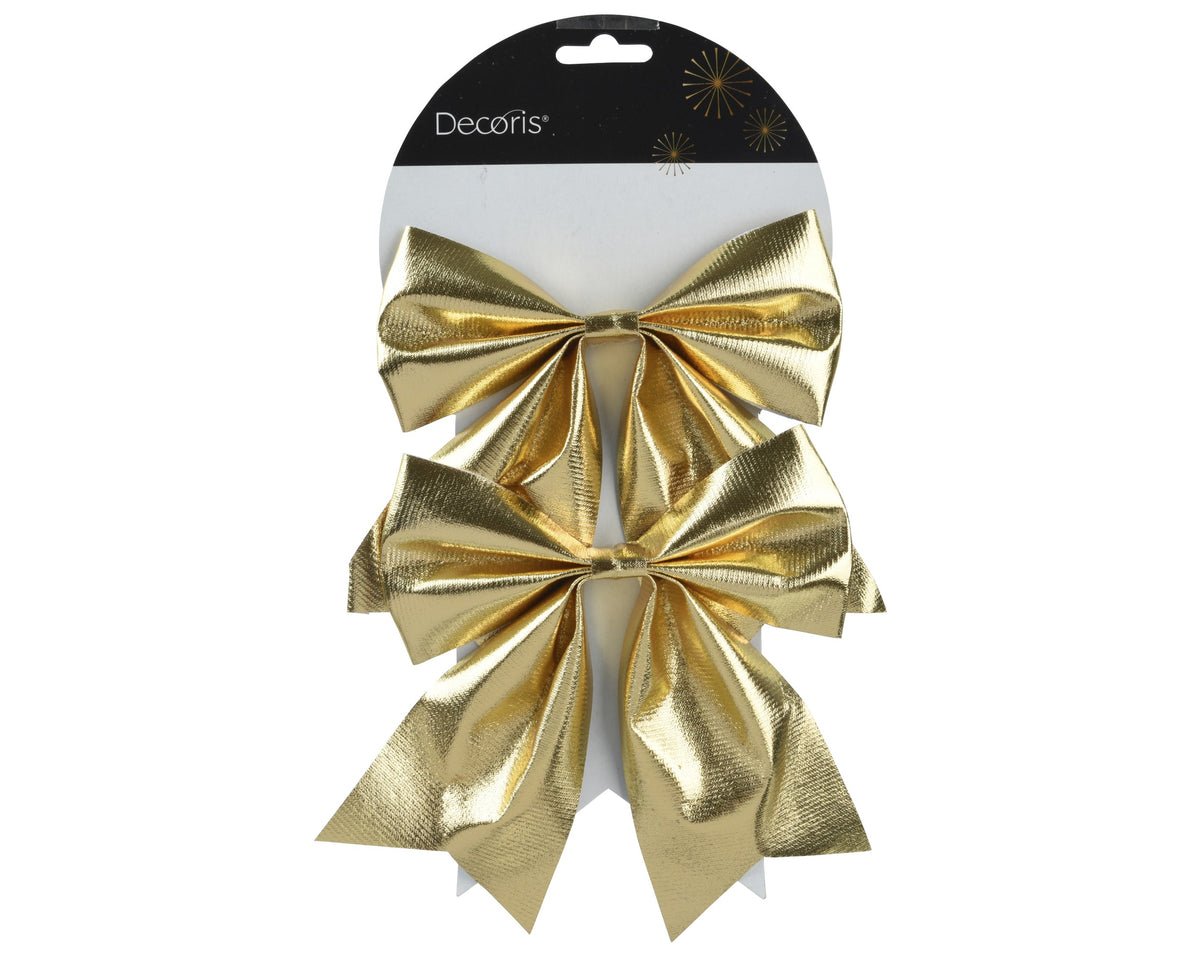 BOW POLYESTER GOLD LARGO 15CM X ANCHO 1CM X ALTO 17CM