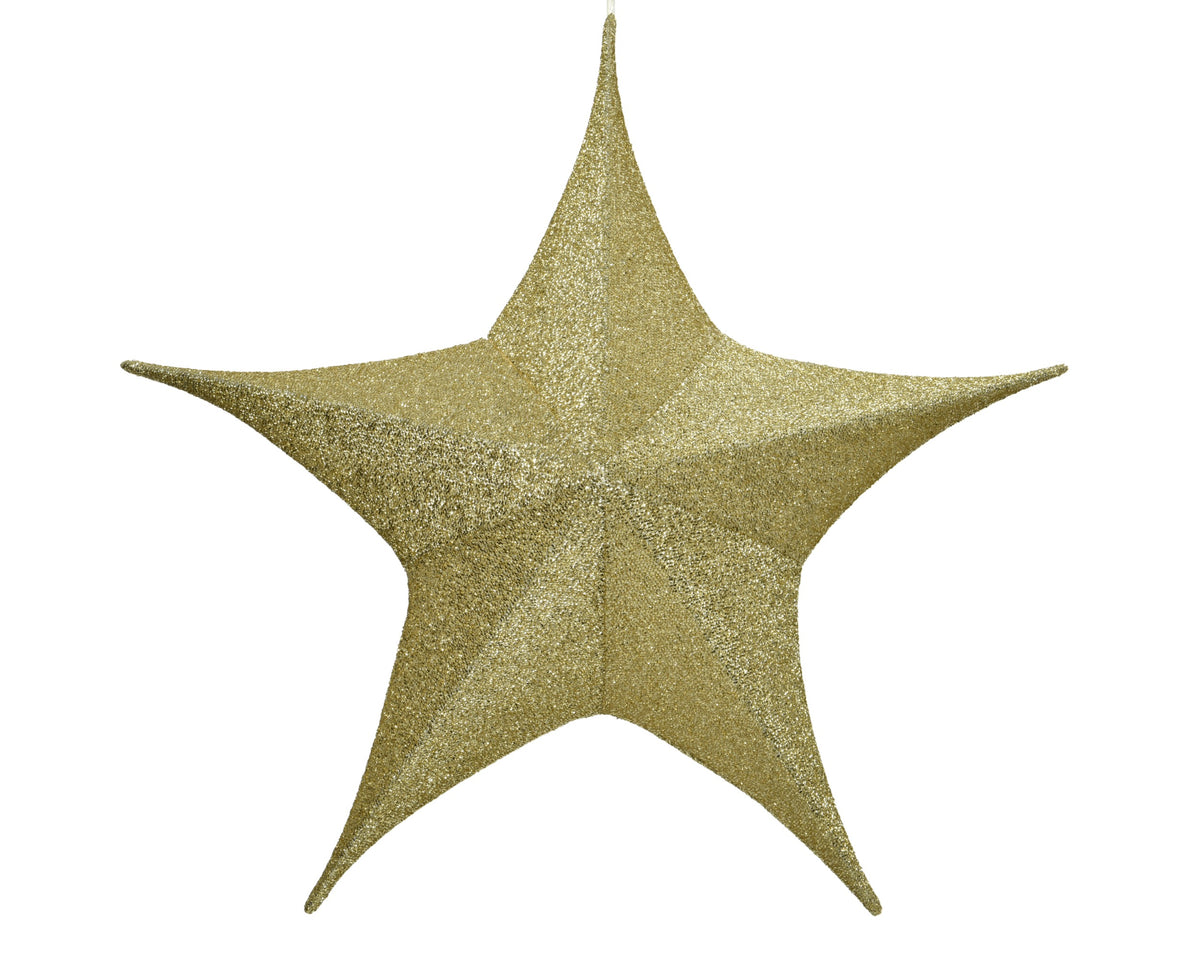 STAR POLYESTER GOLD DIÁMETRO 80CM X ALTO 28CM