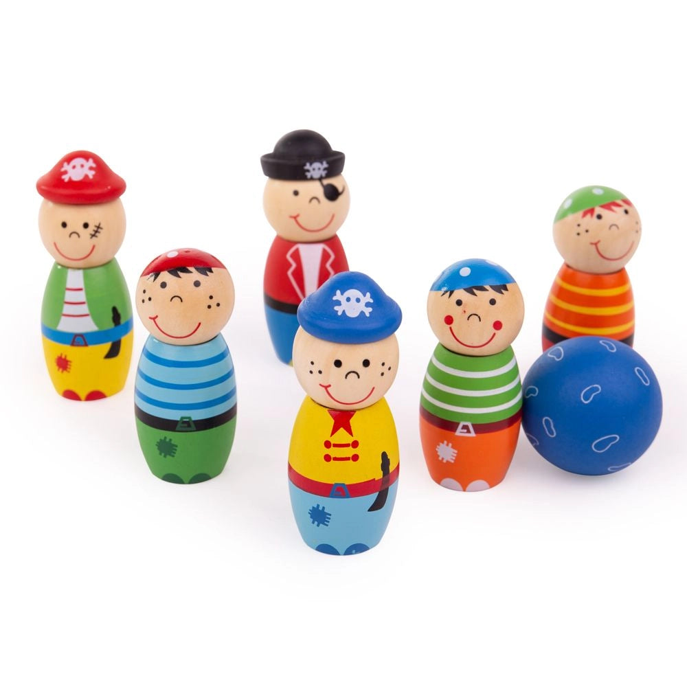 JUEGO SET 8 MADERA 24X4.5X16.5 BOLOS MULTICOLOR