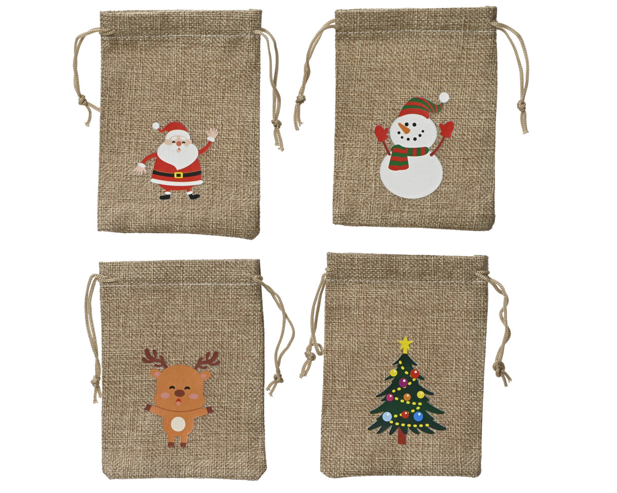 GIFTBAG POLY WITH SANTA PR