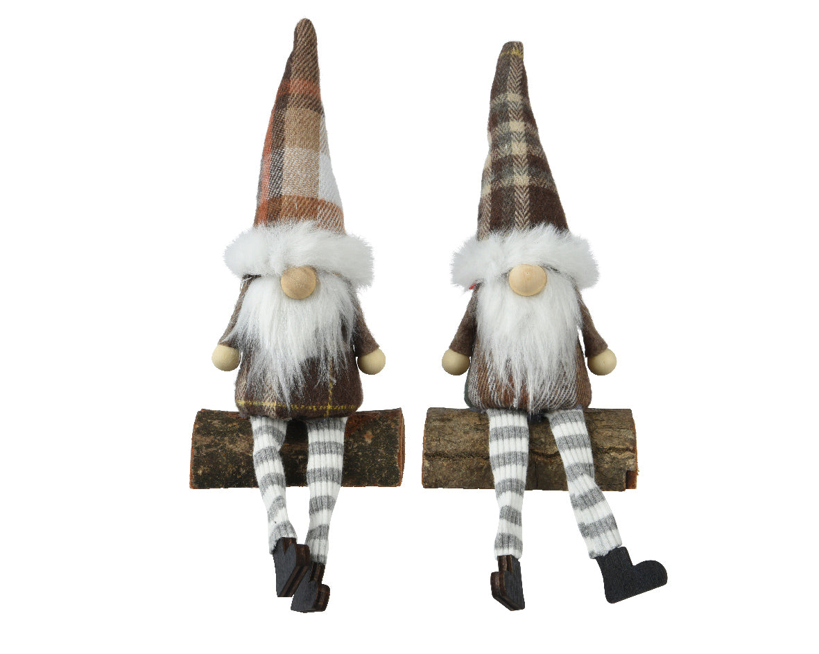 GNOME POLYESTER CHECK FABRIC 2ASS BROWN