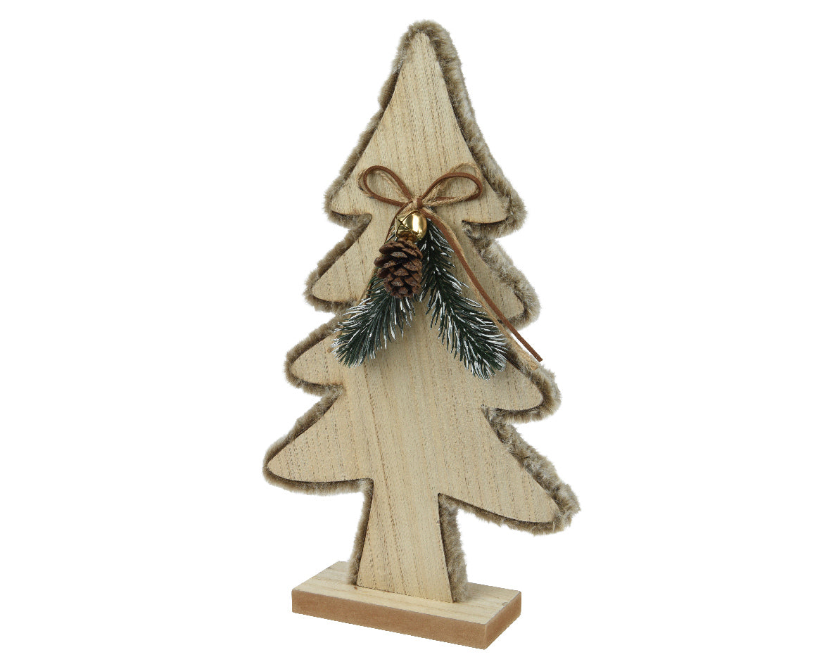 TREE MDF JUTE BOW PLASTIC PINE BLOND