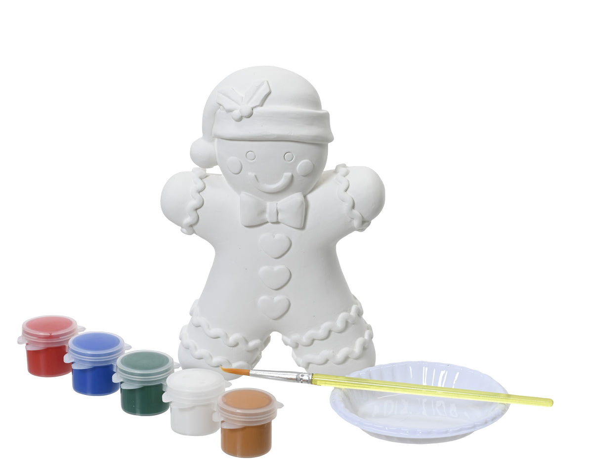 PAINT SET PLAST GINGERBREAD MAN MULTI