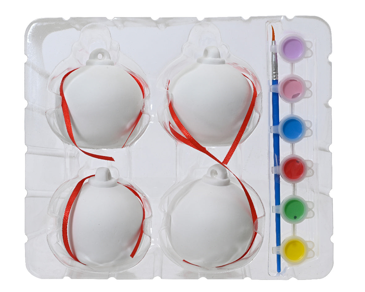 PAINT SET PLASTIC XMAS BAUBLE MULTI