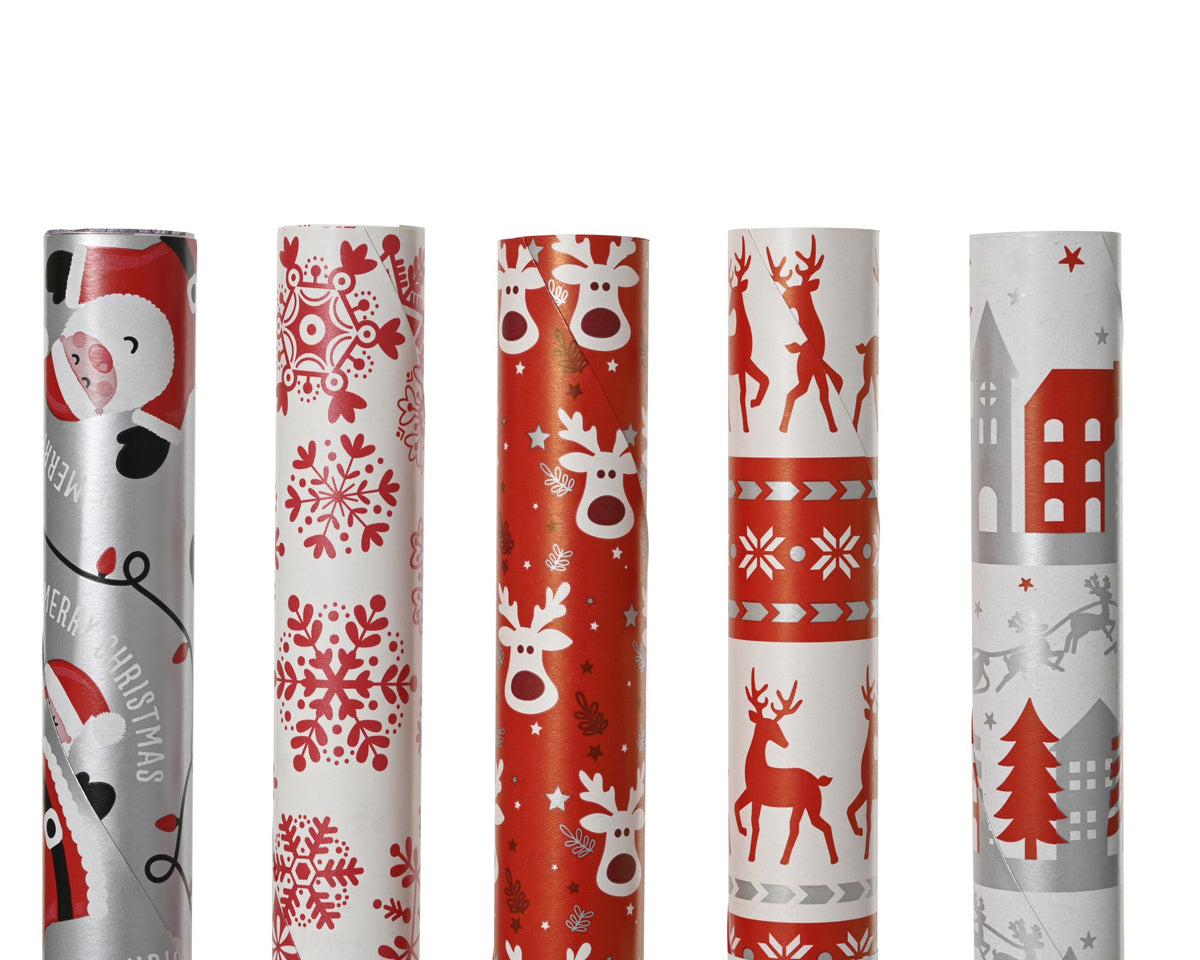 GIFTWRAPPING PAPER 5ASS ASSORTED LARGO 200CM X ANCHO 70CM X ALTO 0.01CM