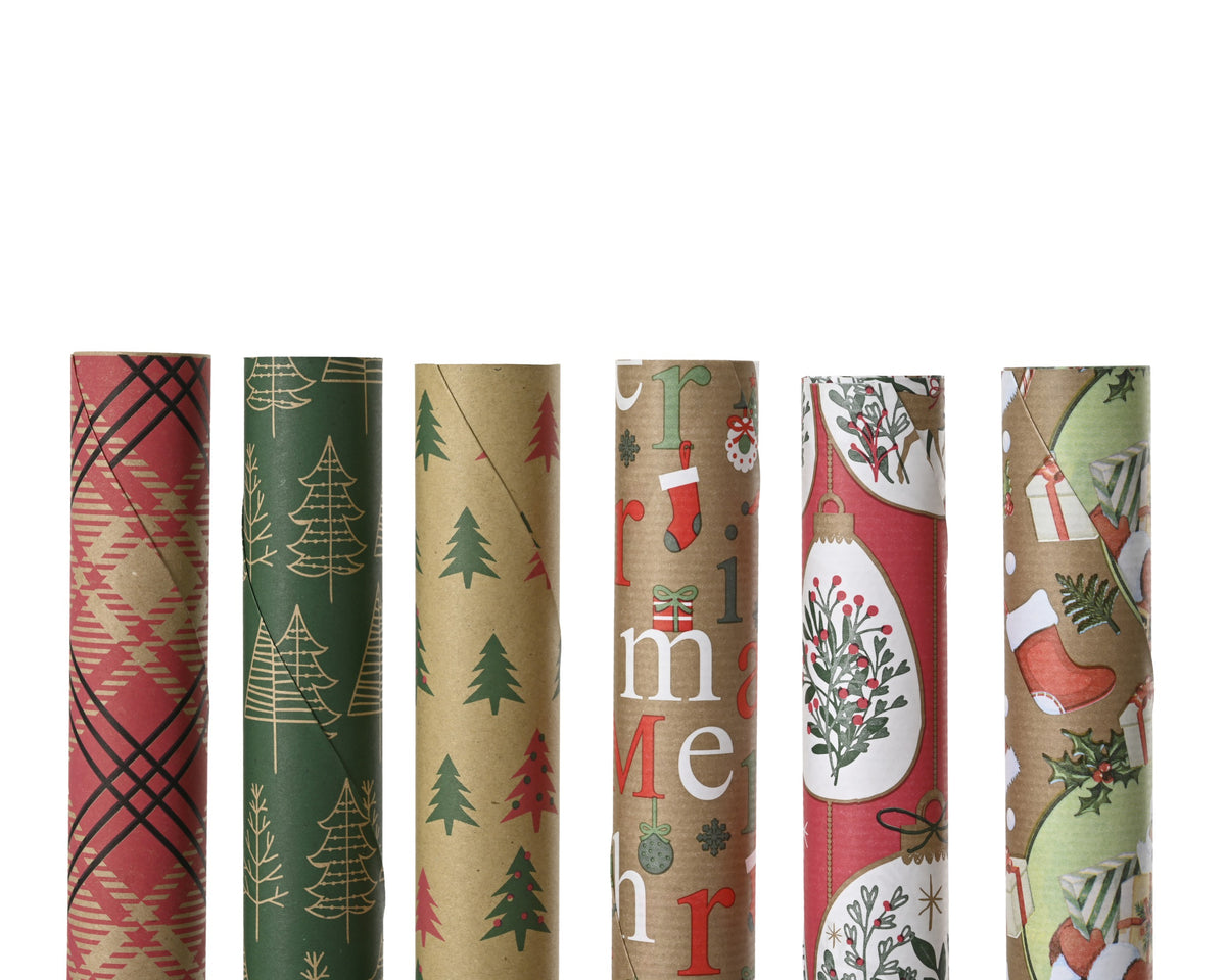 GIFTWRAPPING KRAFT PAPER 6ASS ASSORTED LARGO 200CM X ANCHO 70CM X ALTO 0.01CM