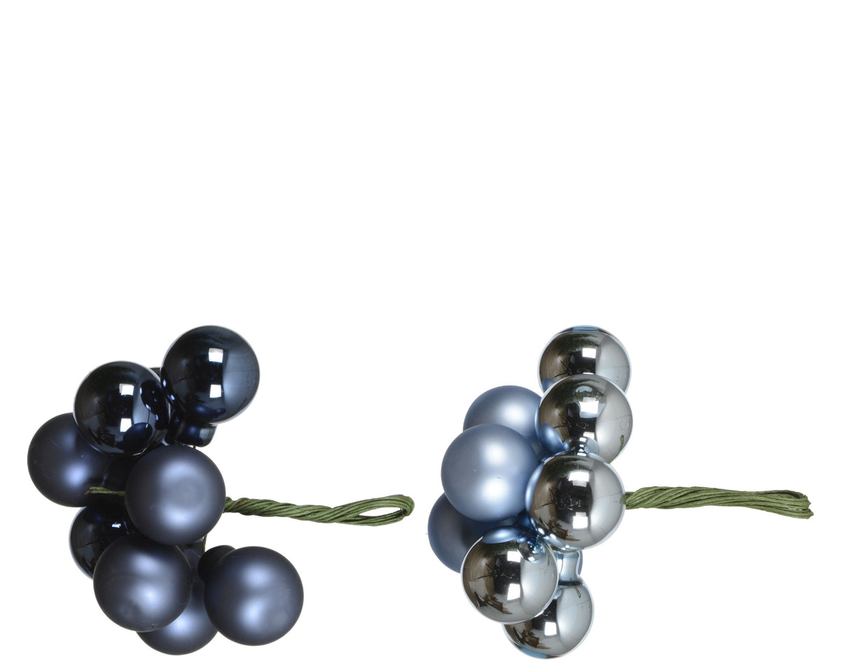 BAUBLES ON WIRE GLASS ENAMEL, SHINY MIX BLUE/COLOUR(S) DIÁMETRO 2CM