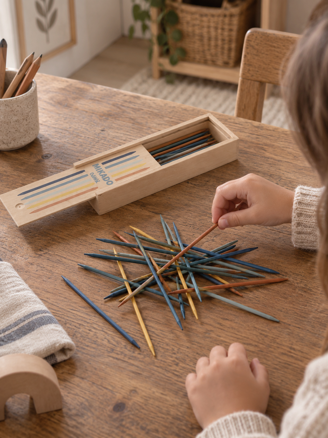 JUEGO DE MESA SET 42 MADERA 18X6X3 MIKADO