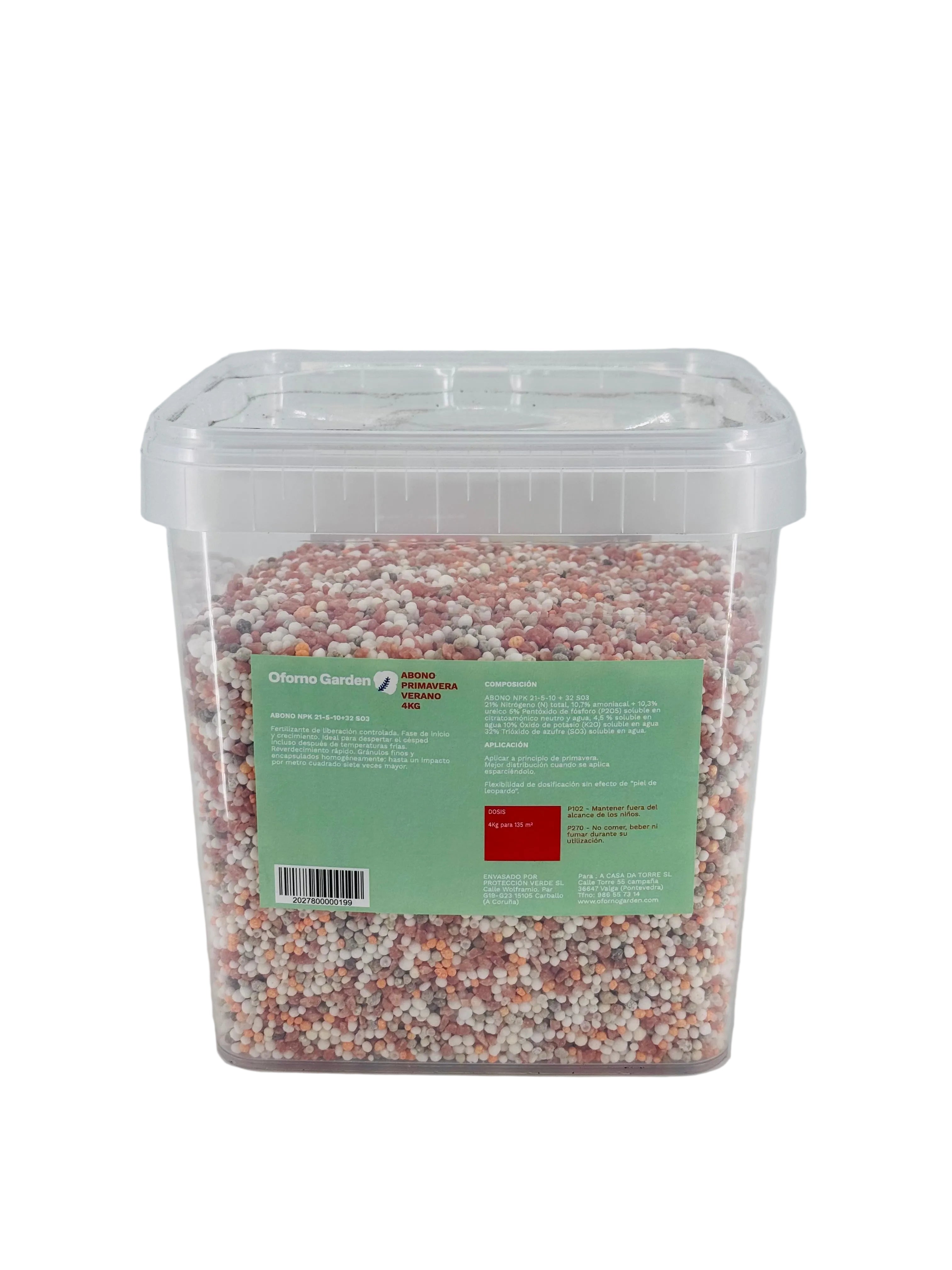 ABONO CÉSPED PRIMAVERA VERANO 4KG