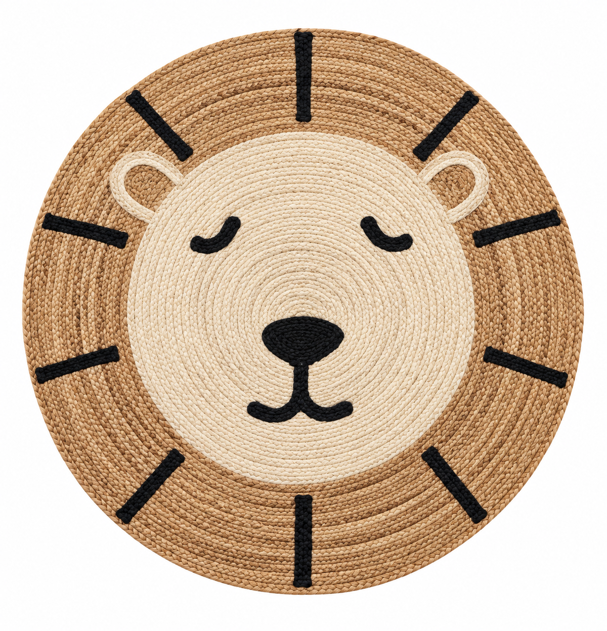 ALFOMBRA YUTE ALGODON 100X100 LEON MARRON