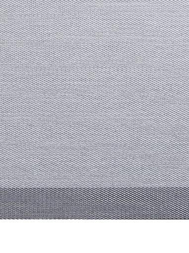 Alfombra Living Dec Gris, textura tejida con borde oscuro.