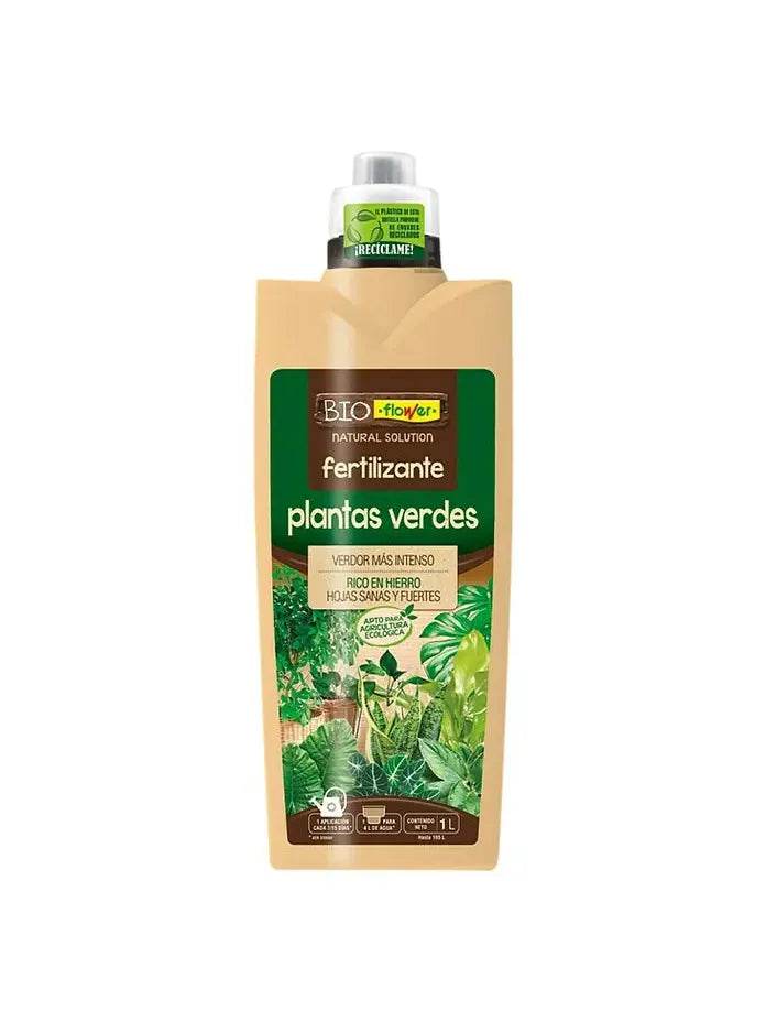 BIOFLOWER FERTILIZANTE PLANTAS VERDES 1L