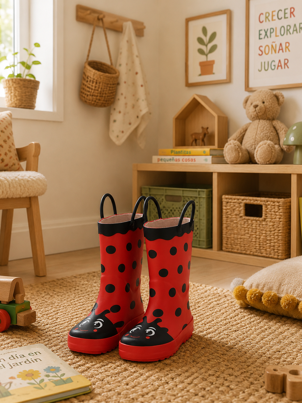 BOTAS DE AGUA INFANTILES CON DISEÑO LADYBIRD 25-26