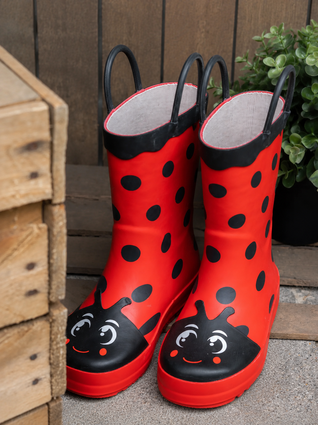 BOTAS DE AGUA INFANTILES CON DISEÑO LADYBIRD