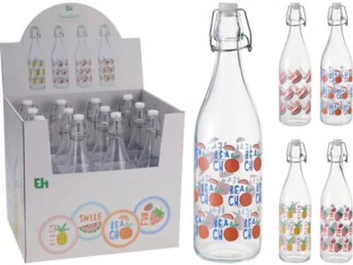 BOTELLA 1L CON TAPA OSCILANTE 4 ASS