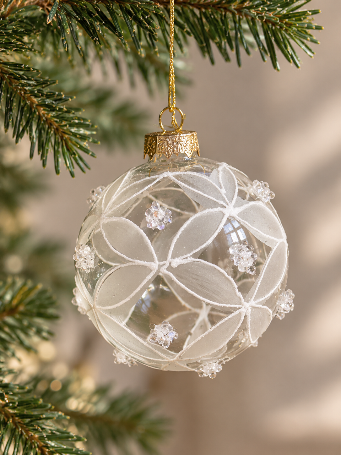 BOLA DE NAVIDAD DE CRISTAL DE 8 CM
