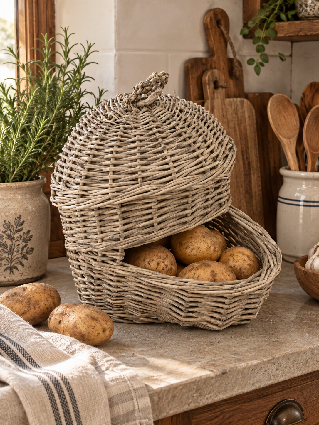 CESTA PARA ALMACENAMIENTO GRIS