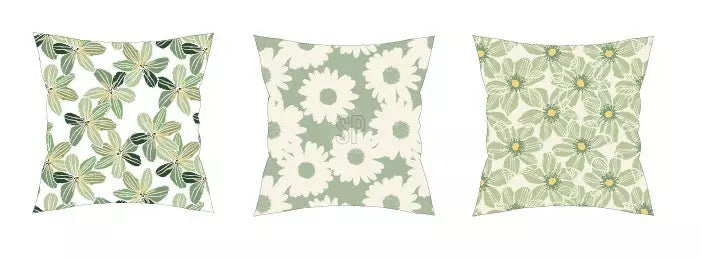 COJIN FLORES DE 45X45CM 3ASS