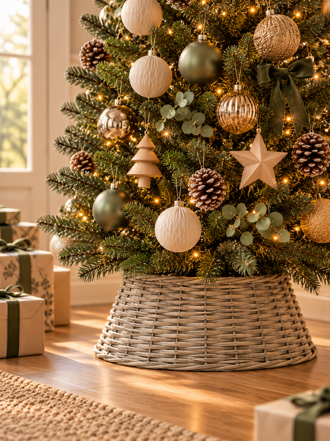 CUBREPIE 57CM ÁRBOL DE NAVIDAD DE SAUCE