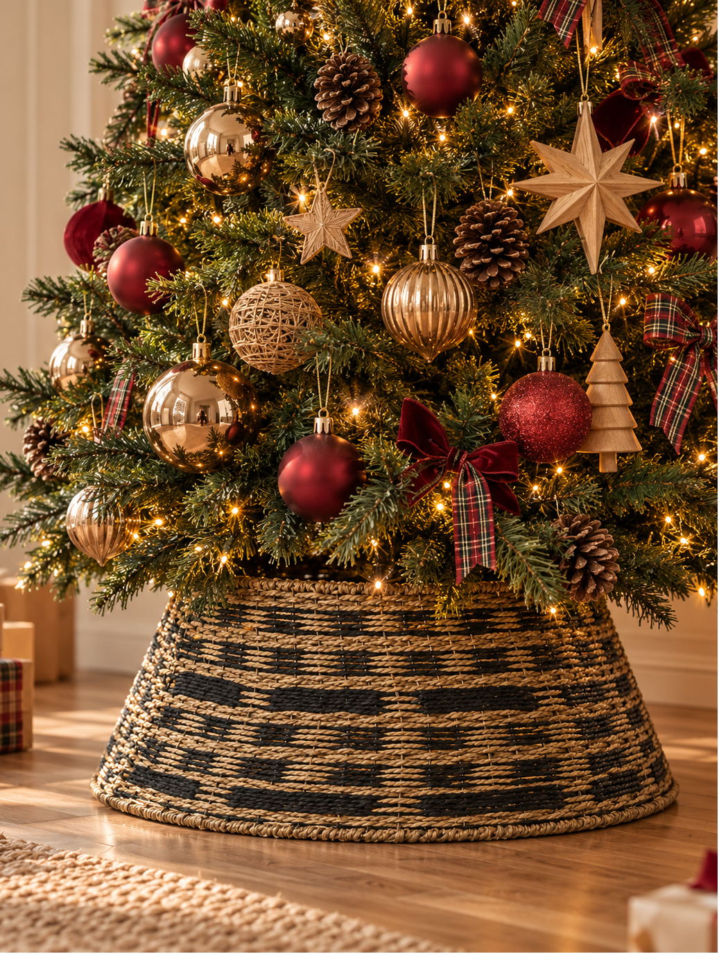CUBREPIE 57CM ÁRBOL DE NAVIDAD FIBRA NATURAL
