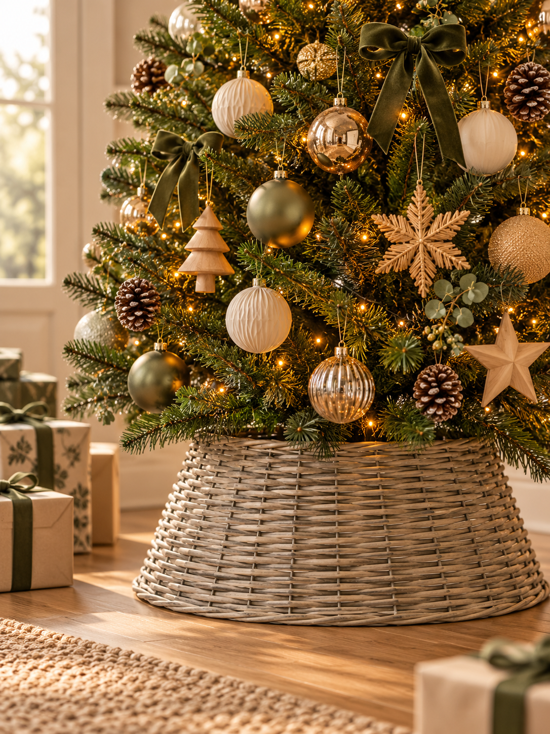 CUBREPIE 70CM ÁRBOL DE NAVIDAD DE SAUCE