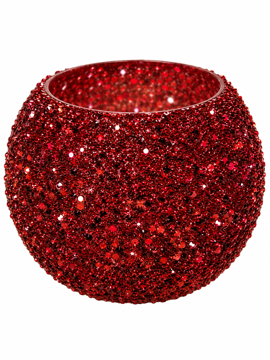 CUENCO STRASS  ROJO D13.5H10