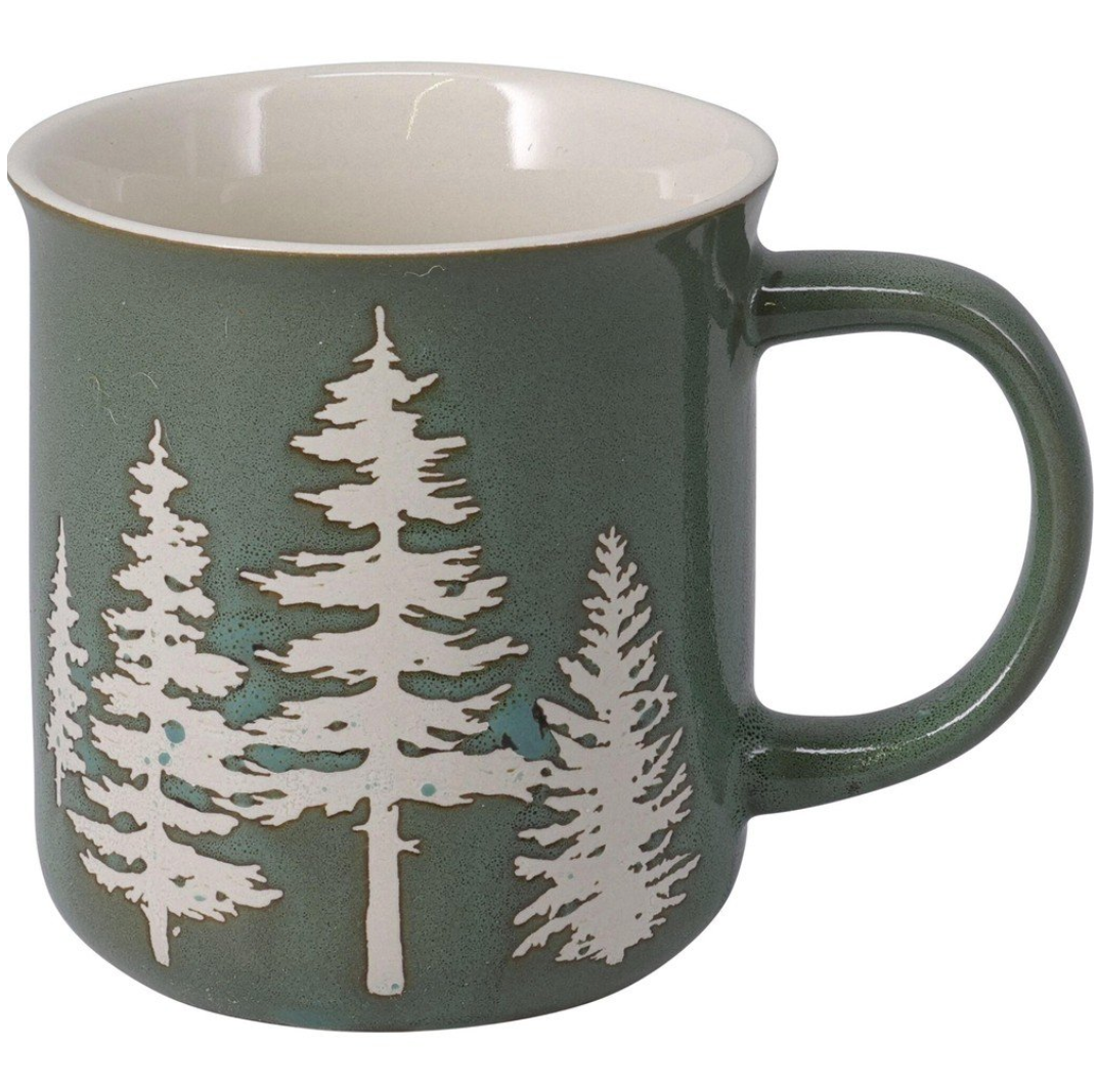 SET DE 4 TAZAS NAVIDEÑAS DE GRES