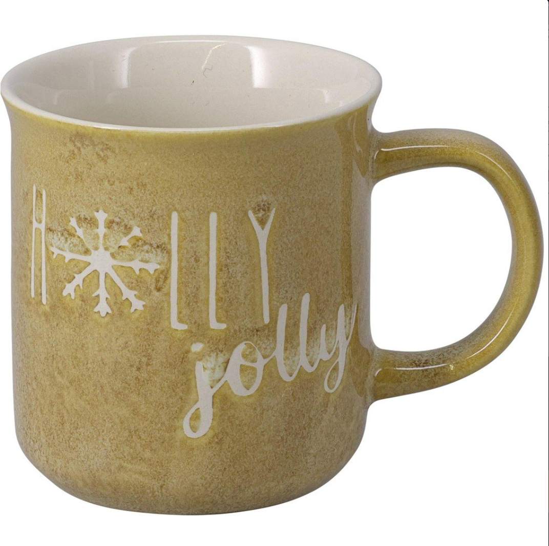 SET DE 4 TAZAS NAVIDEÑAS DE GRES