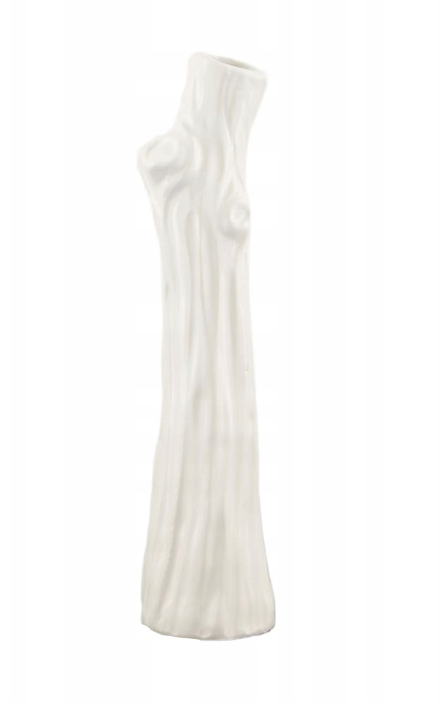 VASE CERAMIC WHITE 7X7X29CM