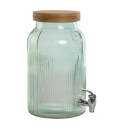DISPENSADOR BEBIDAS CRISTAL BAMBU 18X18X31