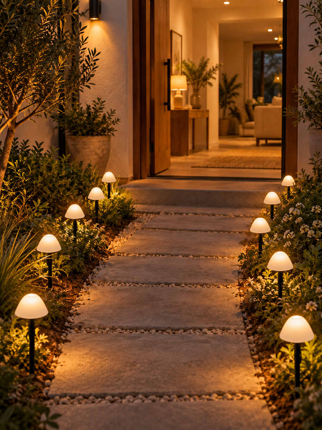 ESTACA LED CON FORMA DE SETA CON 8 FUNCIONES PARA EXTERIOR