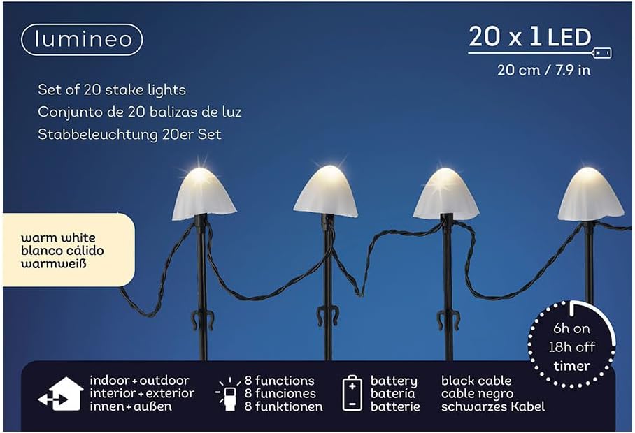 ESTACA LED CON FORMA DE SETA CON 8 FUNCIONES PARA EXTERIOR