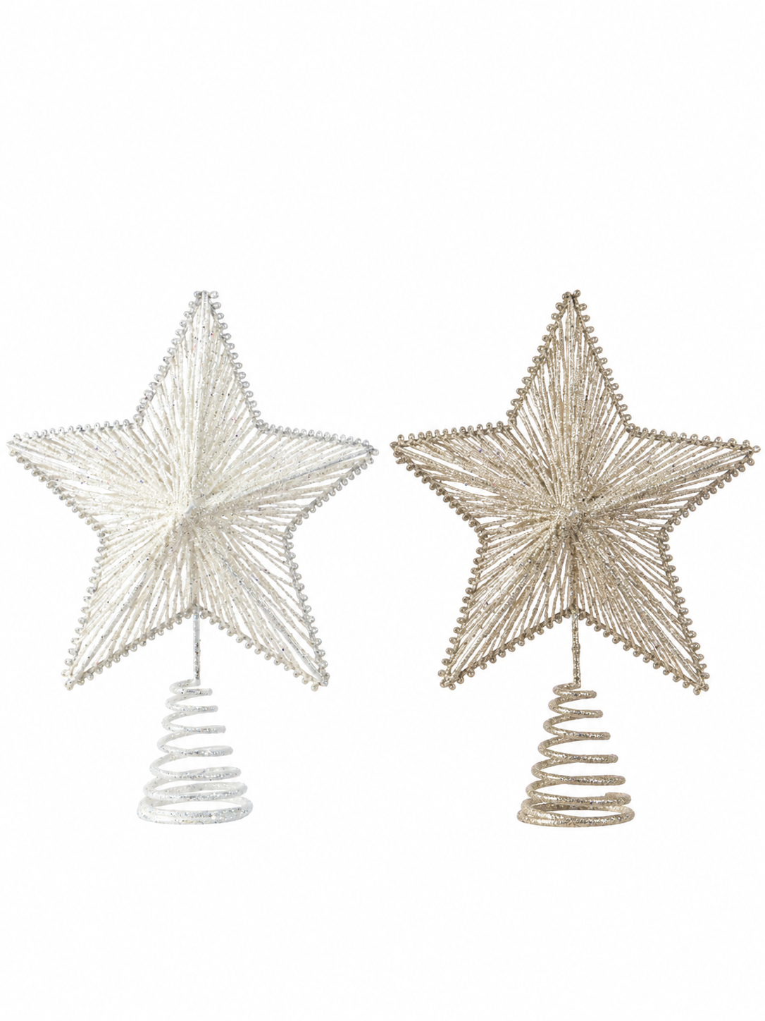 ESTRELLA PARA ÁRBOL DE NAVIDAD DE HIERRO EN BLANCO