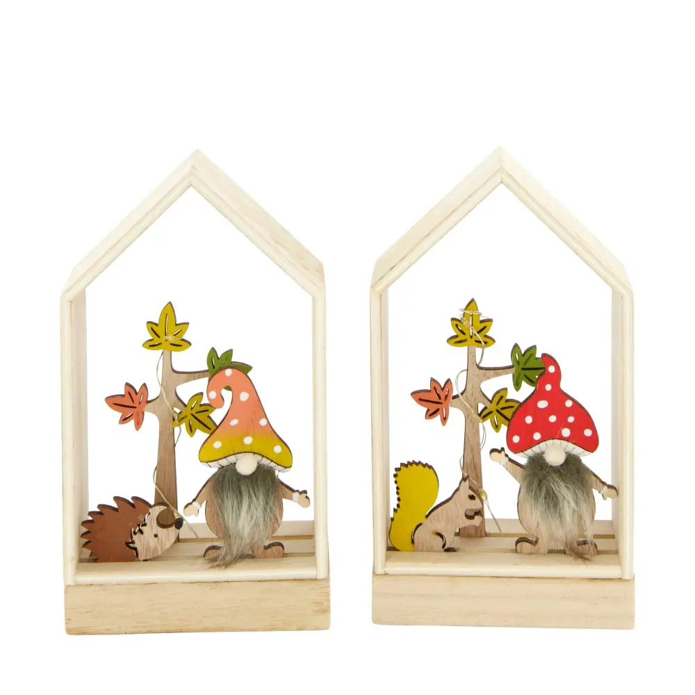 FIGURINE AUTUMN SCENE PLY WOOD 10X5X18CM