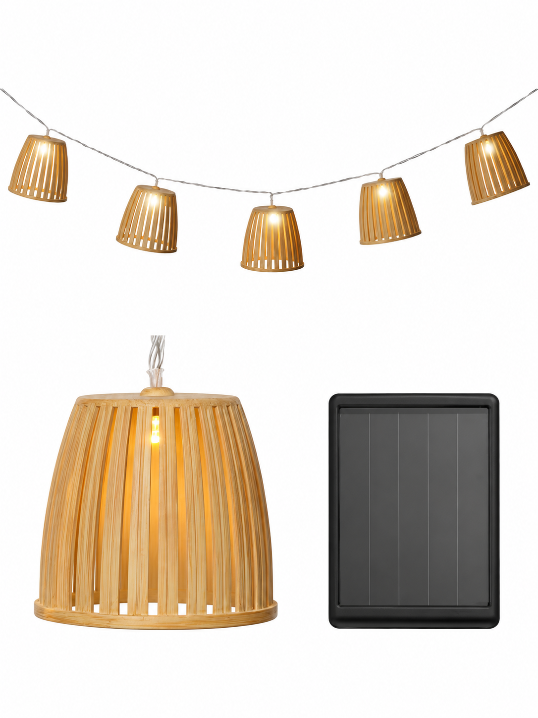 GUIRNALDA SOLAR DE LUCES DE PLÁSTICO 4,5M