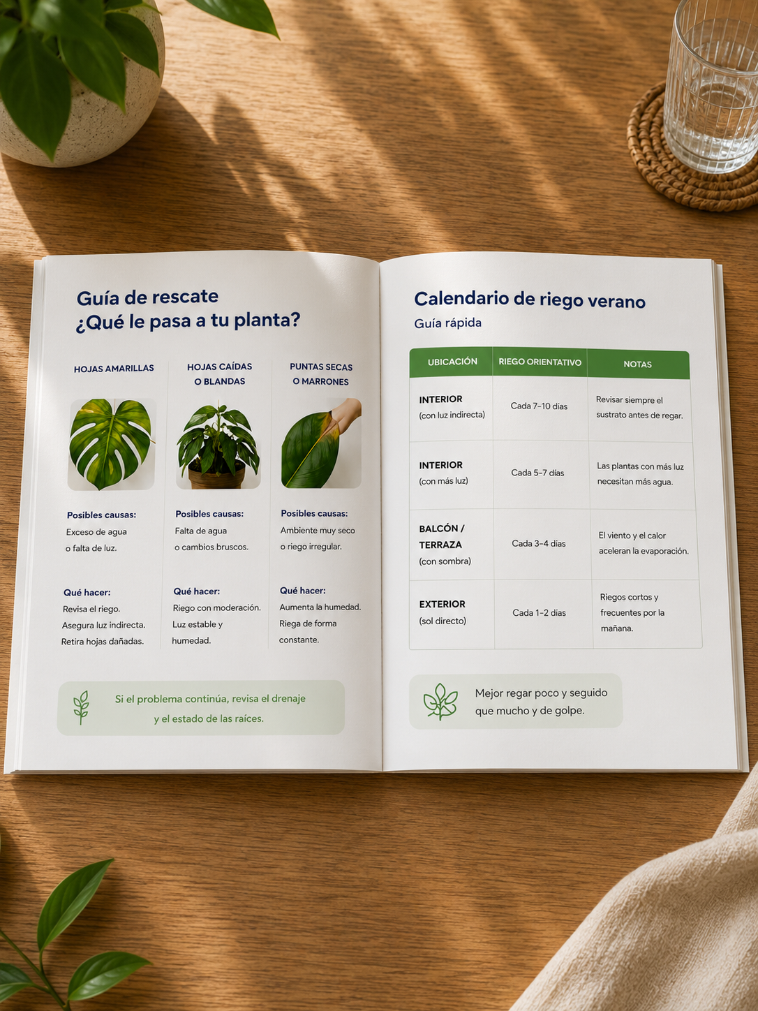 Guía de verano · Cuida tus plantas durante el calor y las vacaciones