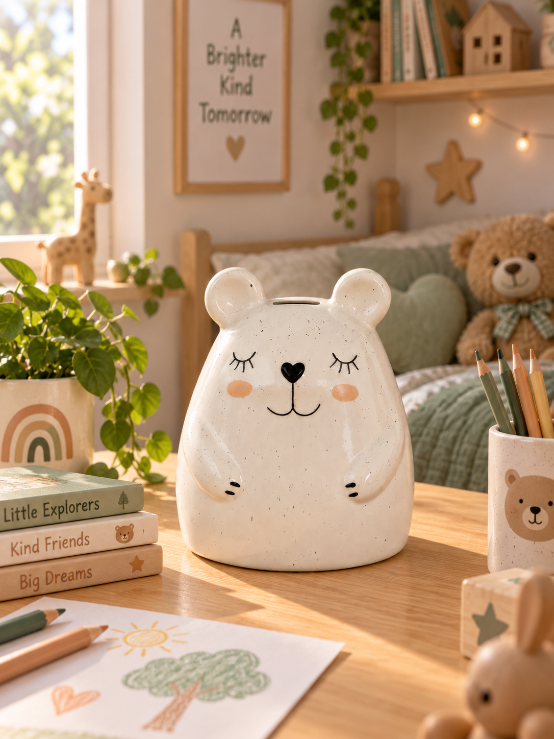 HUCHA INFANTIL EN FORMA DE OSO