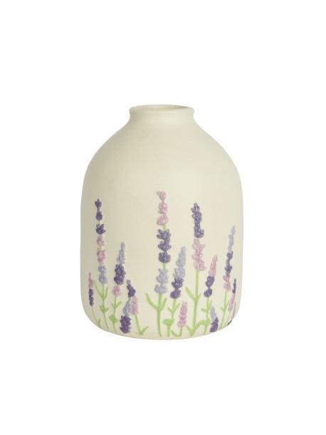 JARRON PORCELANA REDONDO DIBUJO LAVANDA