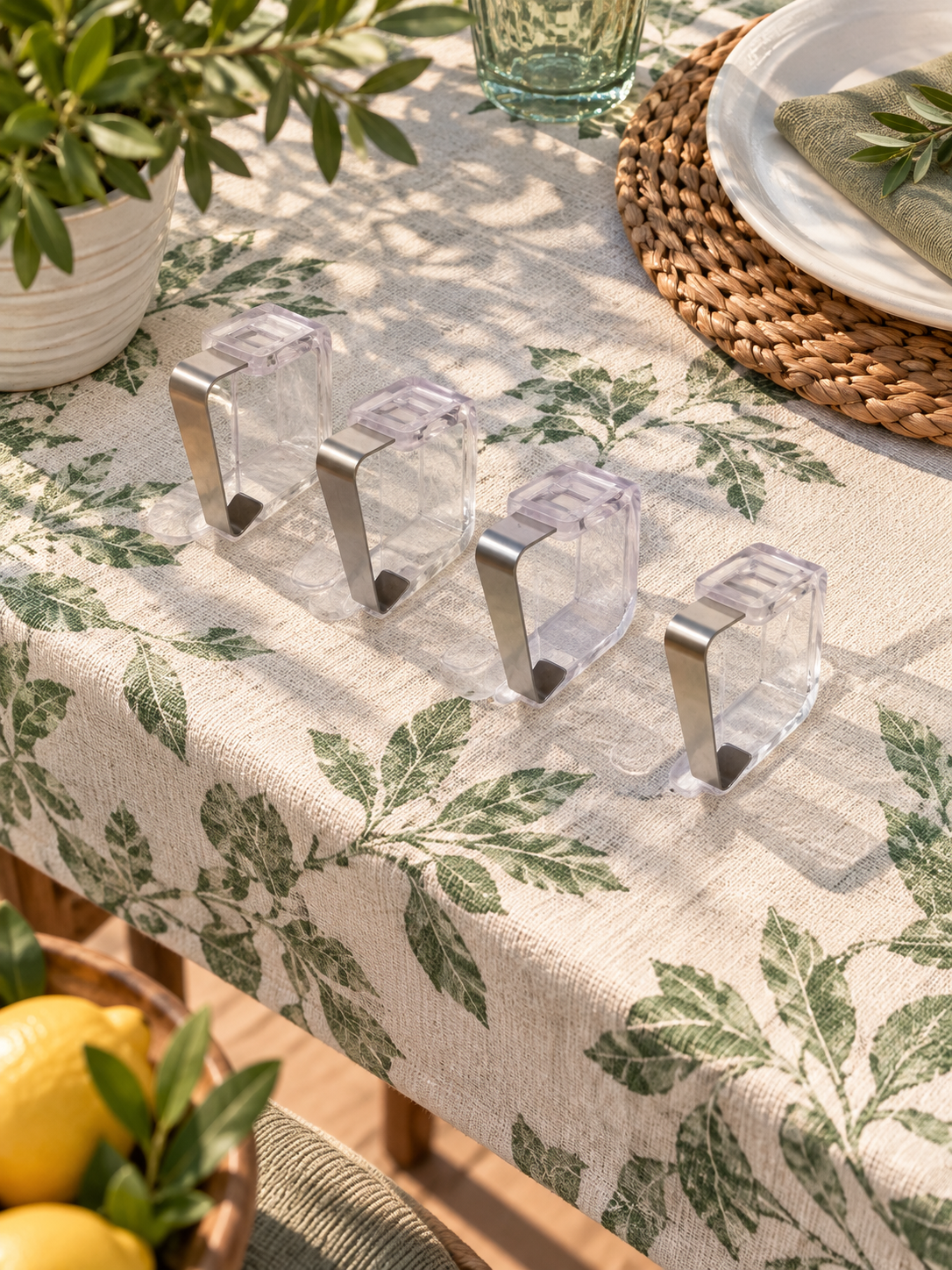 JUEGO DE ABRAZADERAS PARA MANTEL 4PCS
