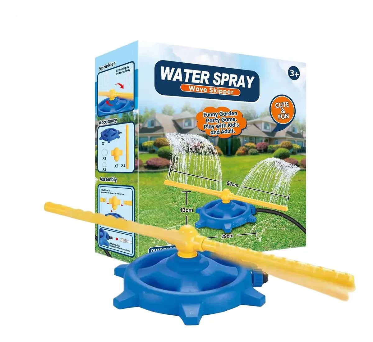 JUEGO ASPERSOR  DE AGUA 29X29X7CM 2ASS