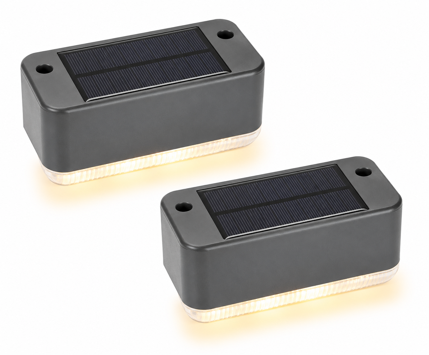 JUEGO DE LUCES SOLARES DE VALLA DE 2 PIEZAS