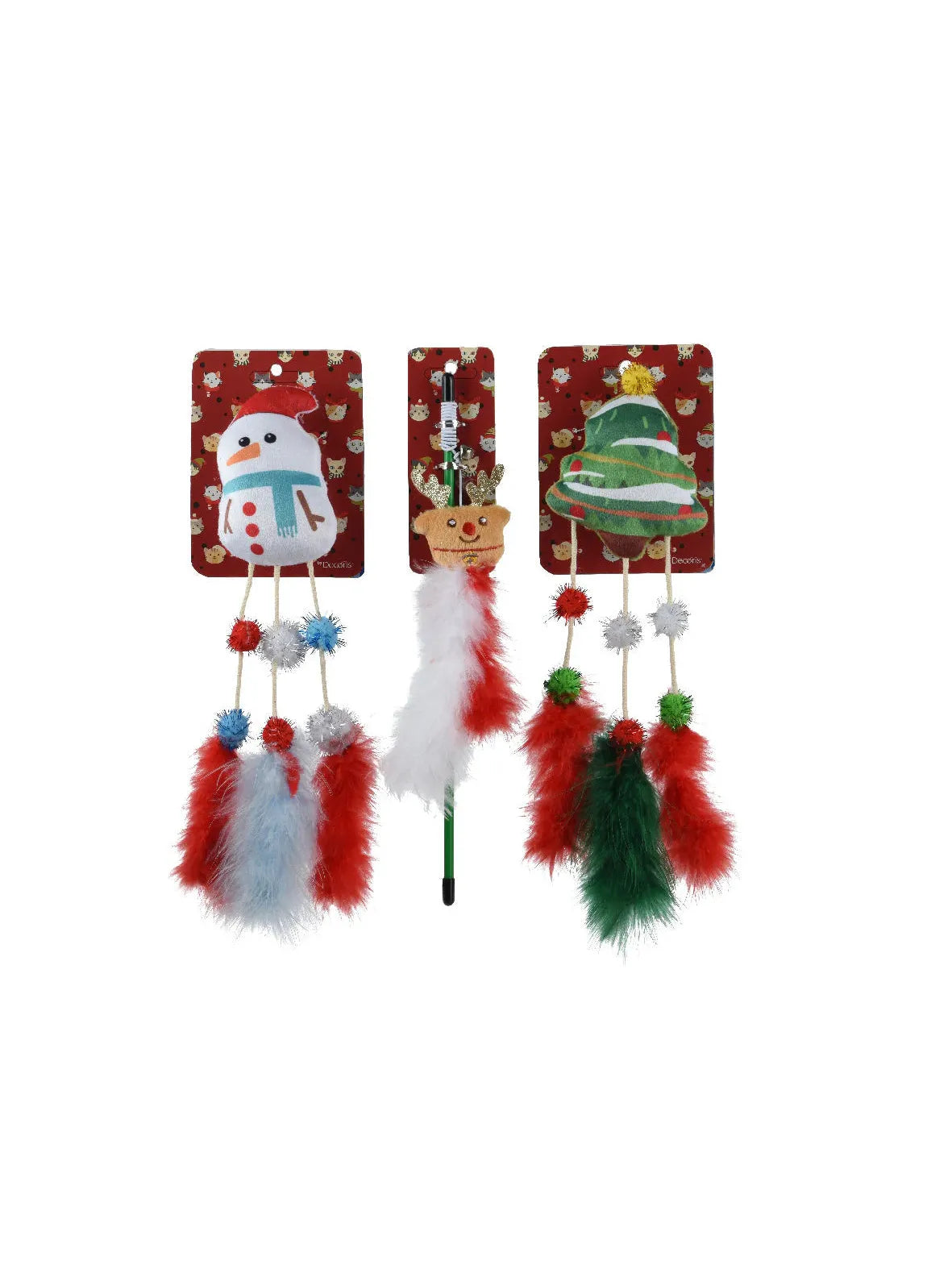 TOY POLYESTER CAT TOY 4ASS ASSORTED/MULTI LARGO 8CM X ANCHO 2CM X ALTO 30CM