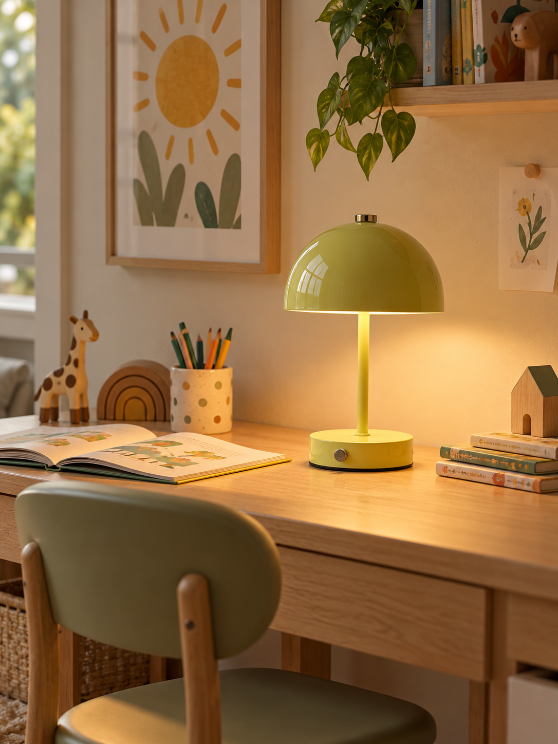 LÁMPARA LED DE MESA RECARGABLE DE METAL PARA INTERIOR