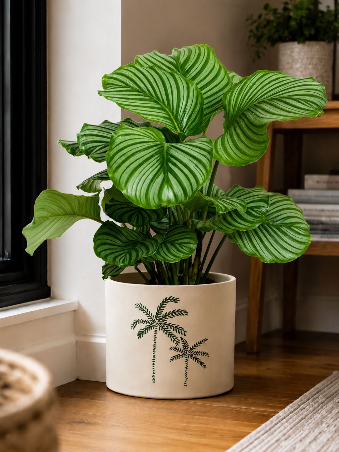 MACETA PALMERAS BLANCO 17CM