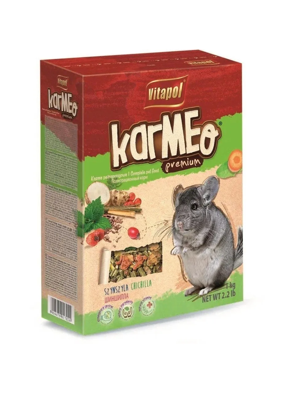 MISTURA P/ CHINCHILLAS VITAPOL ENERGY 500G