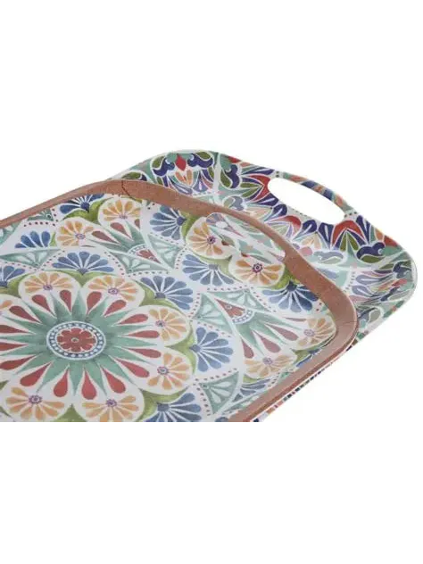 BANDEJA MELAMINA 36X26X2.5 MANDALA 2 SURT