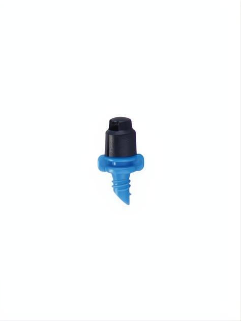 Microdifusor MAX90 de 90º azul y negro para riego localizado en sistemas de microaspersión.
