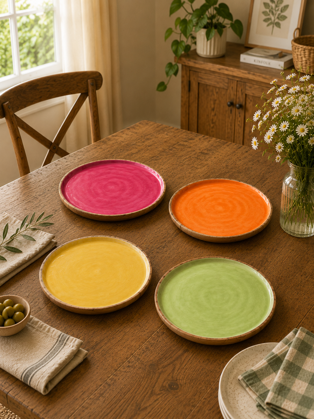 PLATO COLORES MADERA DE MANGO DIÁMETRO 30CM