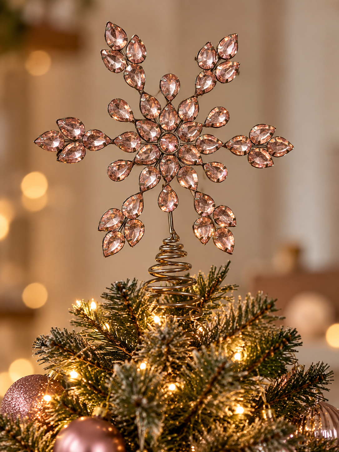 REMATE PARA ÁRBOL DE NAVIDAD CON PEDRERÍA DE 26CM