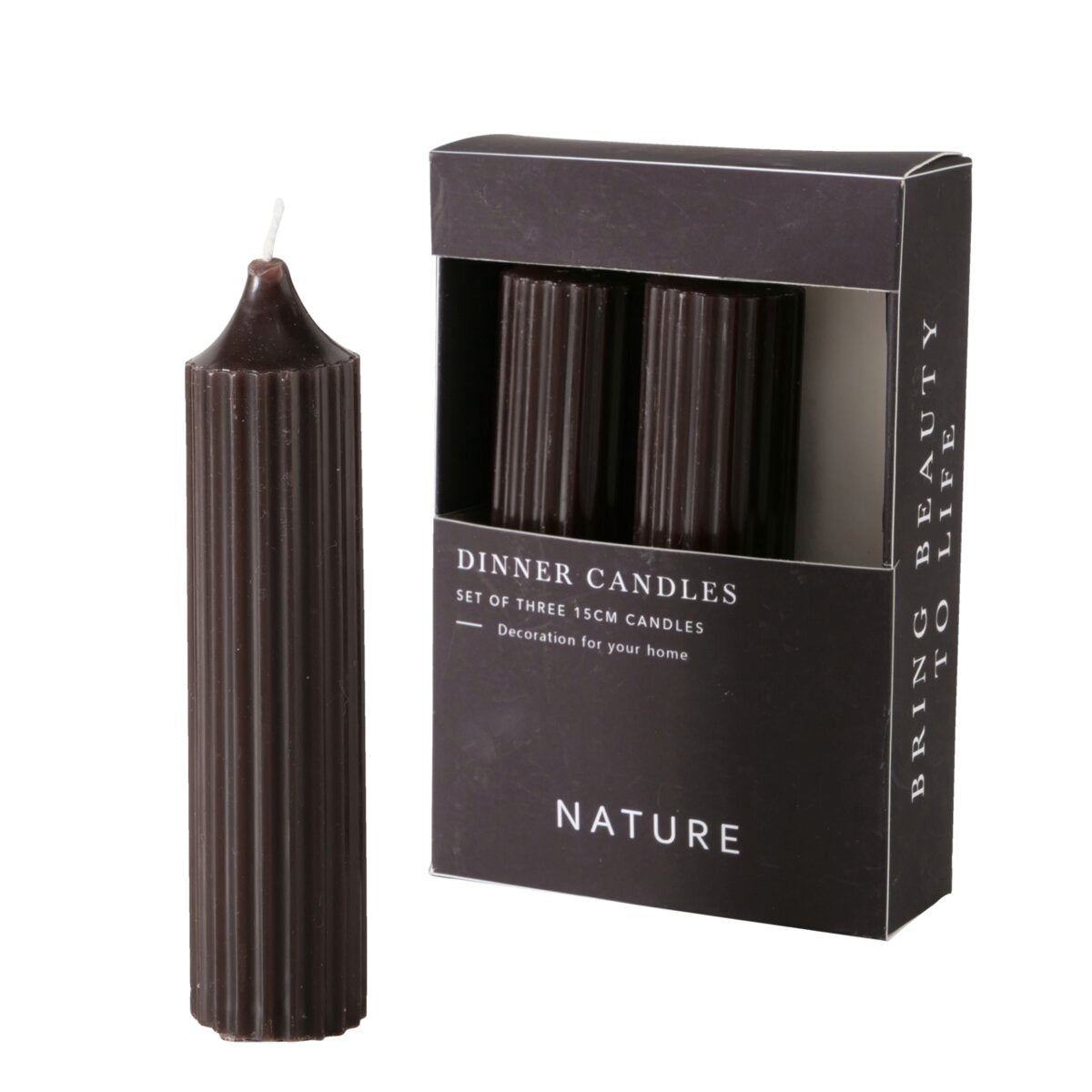 SET DE 3 VELAS DECORATIVAS RIFFLY NEGRAS